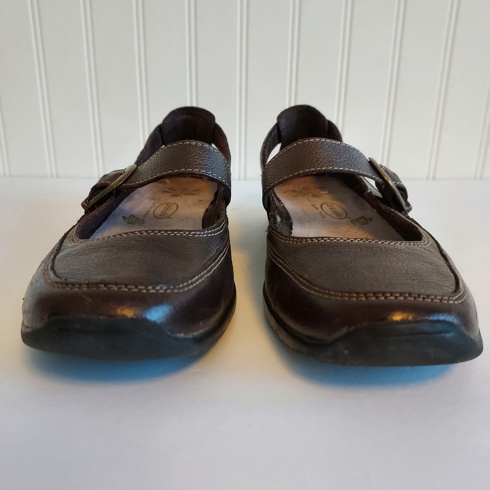 Dr Scholls Danya Dark Brown Leather Mary Jane Shoes Women US‎ 8.5 - Picture 3 of 9